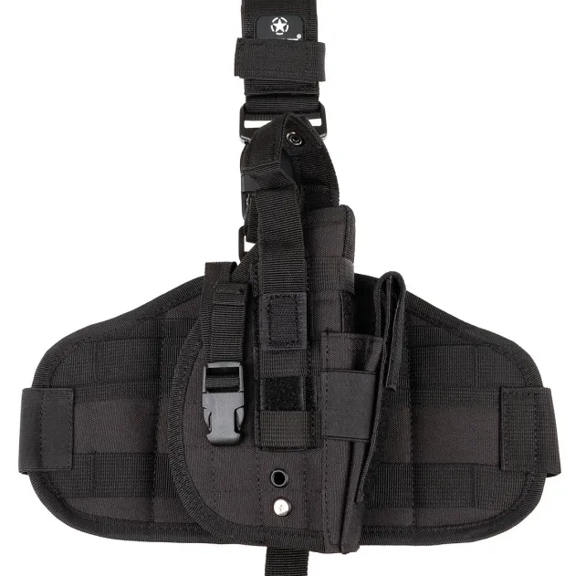 MFH30708A MFH Holster, "MOLLE", sangles de cuisse et ceinturon, noir