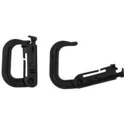MFH27550A mousqueton, plastique, Molle, noir, paquet de 2