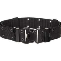 MFH 22474A S Ceinturon, noir, LC2, boucle de sécurité en plastique