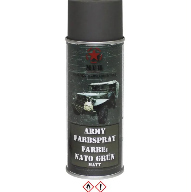 MFH27375B Bombe de peinture armée, OTAN VERT, mat, 400 ml
