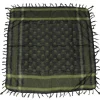 MFH16513B Écharpe "Shemagh", vert-noir, avec crâne