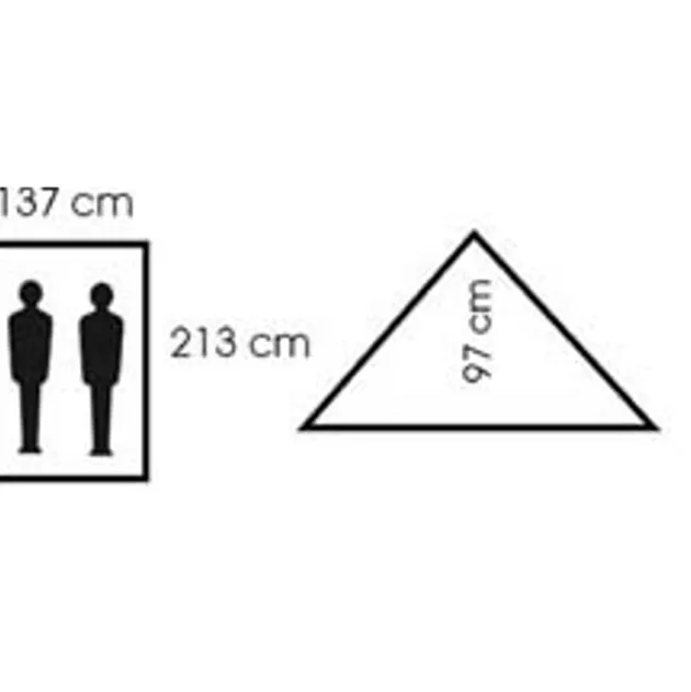 MFH32123B Tente "Minipack", 2 personnes, kaki, 213x137x97cm