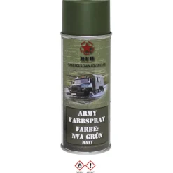 MFH 27375C Bombe de peinture armée, NVA VERT, mat, 400 ml