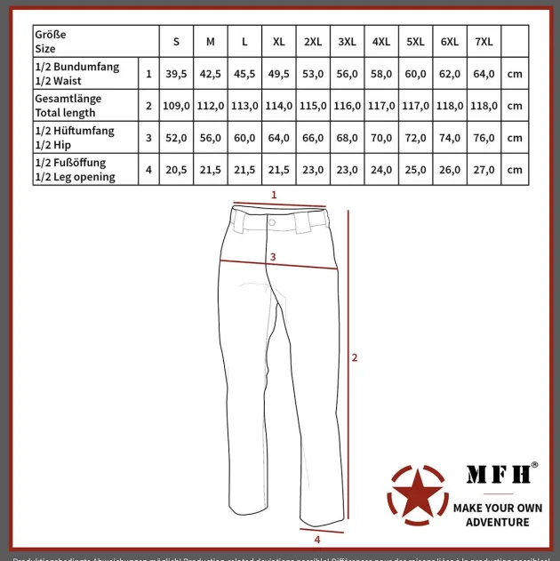MFH1325QL US Pantalon combat, BDU, AT-digital Taille L