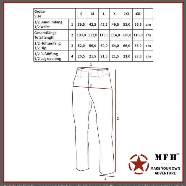 MFH01304RS US Pantalon combat, BDU, coyote tan Taille S