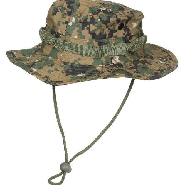 MFH10713SM US GI Chapeau de brousse, mentonnière, GI Boonie, Rip Stop, dig. woodl. TAILLE M