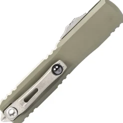 11224-1MG-C21Z13 - Microtech Ultratech Gen IV Cerakote MOSS Green Standard