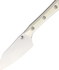 Microtech Santoku 4" Stonewash Ivory G10