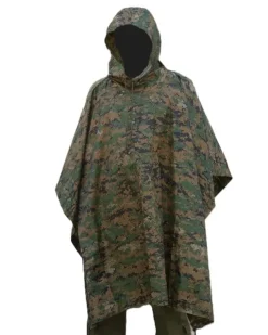 M4463 - MIL-TEC Poncho Ripstop Digital Woodland 208 x 153 cm