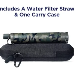 MSLOESF004Z - Membrane Solutions Paille filtrante camo avec étui