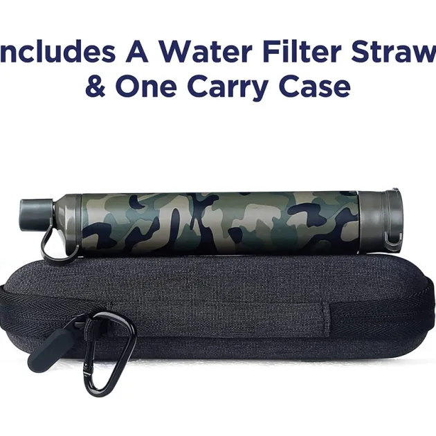 MSLOESF004Z - Membrane Solutions Paille filtrante camo avec étui
