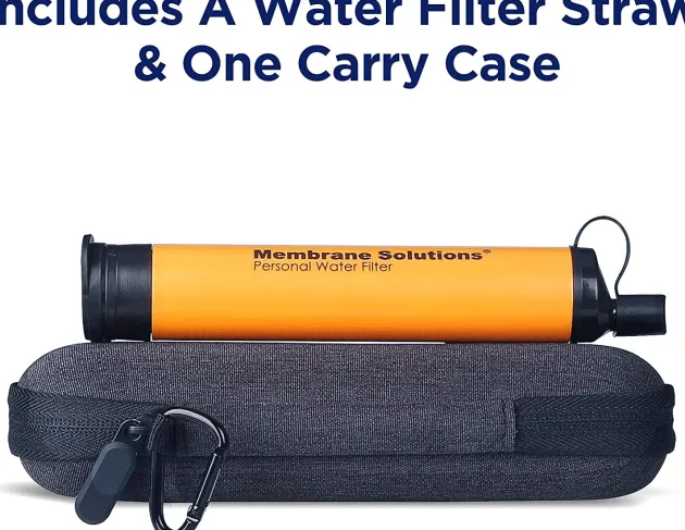 MSLOESF006Z - Membrane Solutions Paille filtrante orange avec étui
