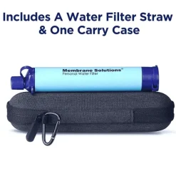 MSLOESF005Z - Membrane Solutions Paille filtrante bleue avec étui