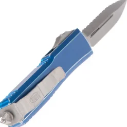 MT122-12DBL - Microtech Ultratech D/E Distressed Blue Apo F/S