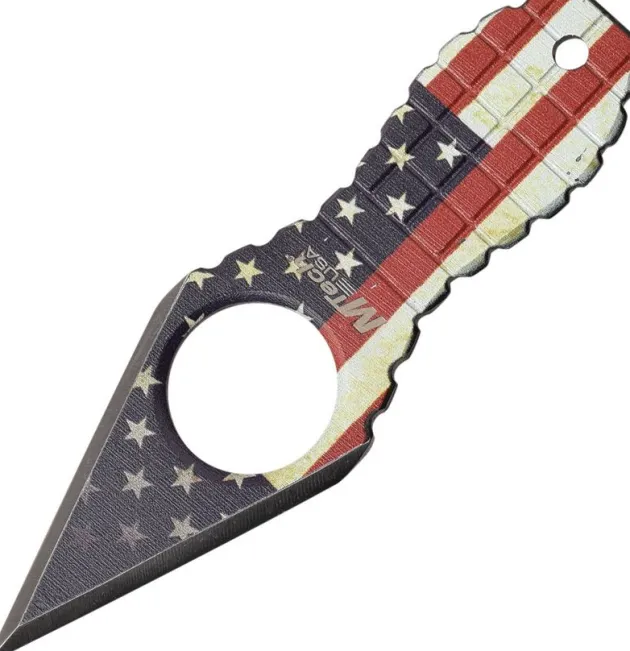 MT588F - MTech Knives Grenade Neck Knife US FLAG