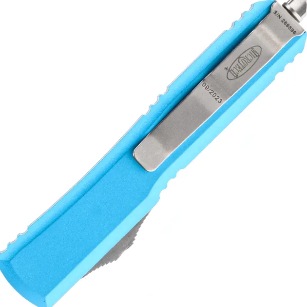 MT122-10TQ - Microtech Ultratech D/E Stonewash Standard Turquoise
