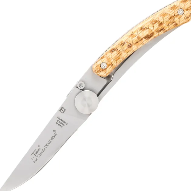 4967.NA LE THIERS DOZORME LINER LOCK NATURE NID D'ABEILLES 10,5CM INOX