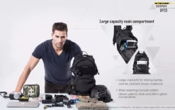 NCBP20 - NITECORE BP20 Sac à dos Tactique/Randonnée/Cyclisme 20L NOIR