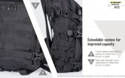 NCBP20 - NITECORE BP20 Sac à dos Tactique/Randonnée/Cyclisme 20L NOIR