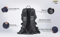 NCBP20 - NITECORE BP20 Sac à dos Tactique/Randonnée/Cyclisme 20L NOIR