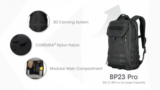 NCBP23PRO - NITECORE BP23 PRO 23L Sac à Dos Imperméble d'EDC/Voyage