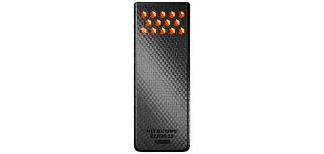 NCCARBO20O - NITECORE Powerbank Carbone 20K mAh 65W 2xUSB-C ICE BLUE