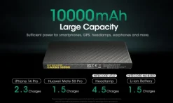 NCC10000 - NITECORE Batterie externe en carbone CARBO 10000 - 10000mAh