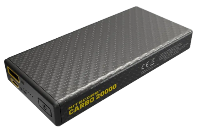 NCC20000 - NITECORE CARBO 20000 Batterie Externe Carbone 20000mAh 5V 3A 20W