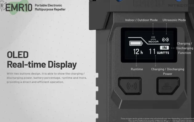 NCEMR10 - NiteCore EMR10 Répulsif Multifonction Anti-Insectes Portable