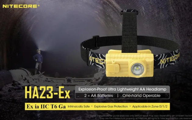 NCHA23EX - NITECORE HA23-EX Lampe Frontale - 100Lm