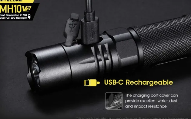NCMH10V2 - NITECORE MH10V2 Torche Double Alimentation - 1200Lm