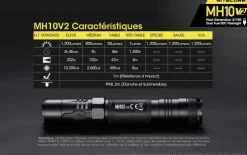 NCMH10V2 - NITECORE MH10V2 Torche Double Alimentation - 1200Lm