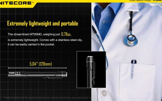NCMT06MD - NITECORE MT06MD Lampe Stylo Médicale 180lm
