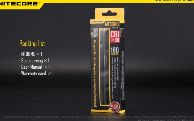 NCMT06MD - NITECORE MT06MD Lampe Stylo Médicale 180lm