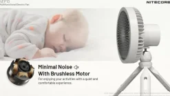 NCNEFG - NITECORE NEF10 Ventilateur électrique multifonctions Anneau LED + Powerbank