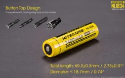NCNL1834 - NITECORE Accus Li-ion 18650 - 3400mAh - 3,7V - 12,6Wh