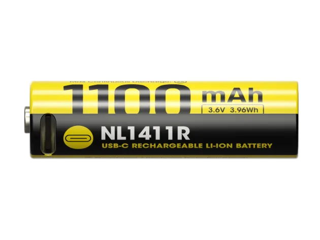 NCNL1411R - NITECORE Accu 14500 Micro-USB 1100mAh 3,6V 3,96Wh