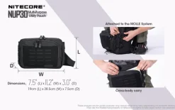 NCNUP30 - NITECORE NUP30 Sac de Poitrine/Bandoulière NOIR