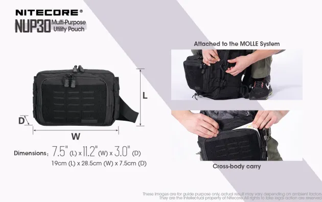 NCNUP30 - NITECORE NUP30 Sac de Poitrine/Bandoulière NOIR