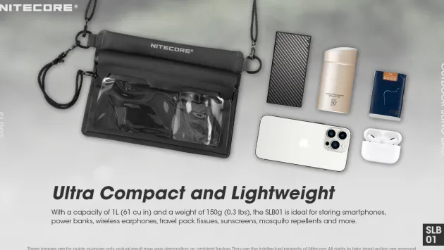 NCSLB01 - NITECORE SLB01 Pochette Bandoulière Etanche Smartphone NOIR