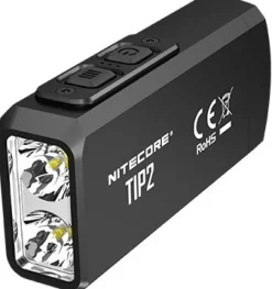 NCTIP2BK - NITECORE TIP 2 Lampe Porte-Clé 720lm Rechargeable Micro-USB