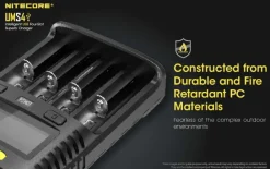 NCUMS4 - NiteCore Chargeur USB 4 ports 3000mA - LCD