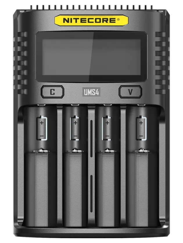 NCUMS4 - NiteCore Chargeur USB 4 ports 3000mA - LCD