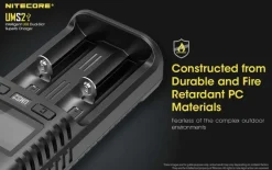 NCUMS2 - NiteCore Chargeur USB 2 ports 3000mA chacun - LCD