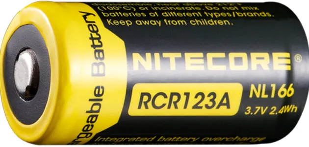 NL166 - NITECORE RCR123A 650mAh 3,7V 2.4Wh