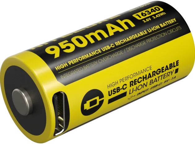 NL169R - NITECORE Accu 16340 3.6V 950 mAh