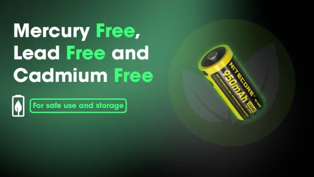 NL169R - NITECORE Accu 16340 3.6V 950 mAh
