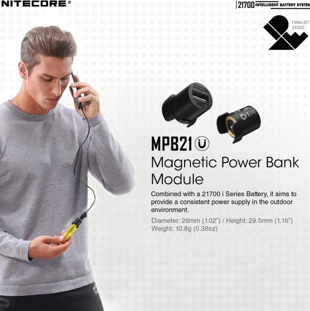 NL21700SET - NITECORE 21700 Intelligent Battery System 80lm Powerbank 5000mAh