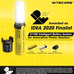 NL21700SET - NITECORE 21700 Intelligent Battery System 80lm Powerbank 5000mAh