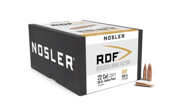54601 - NOSLER 500 OGIVES .224 85GR RDF HPBT